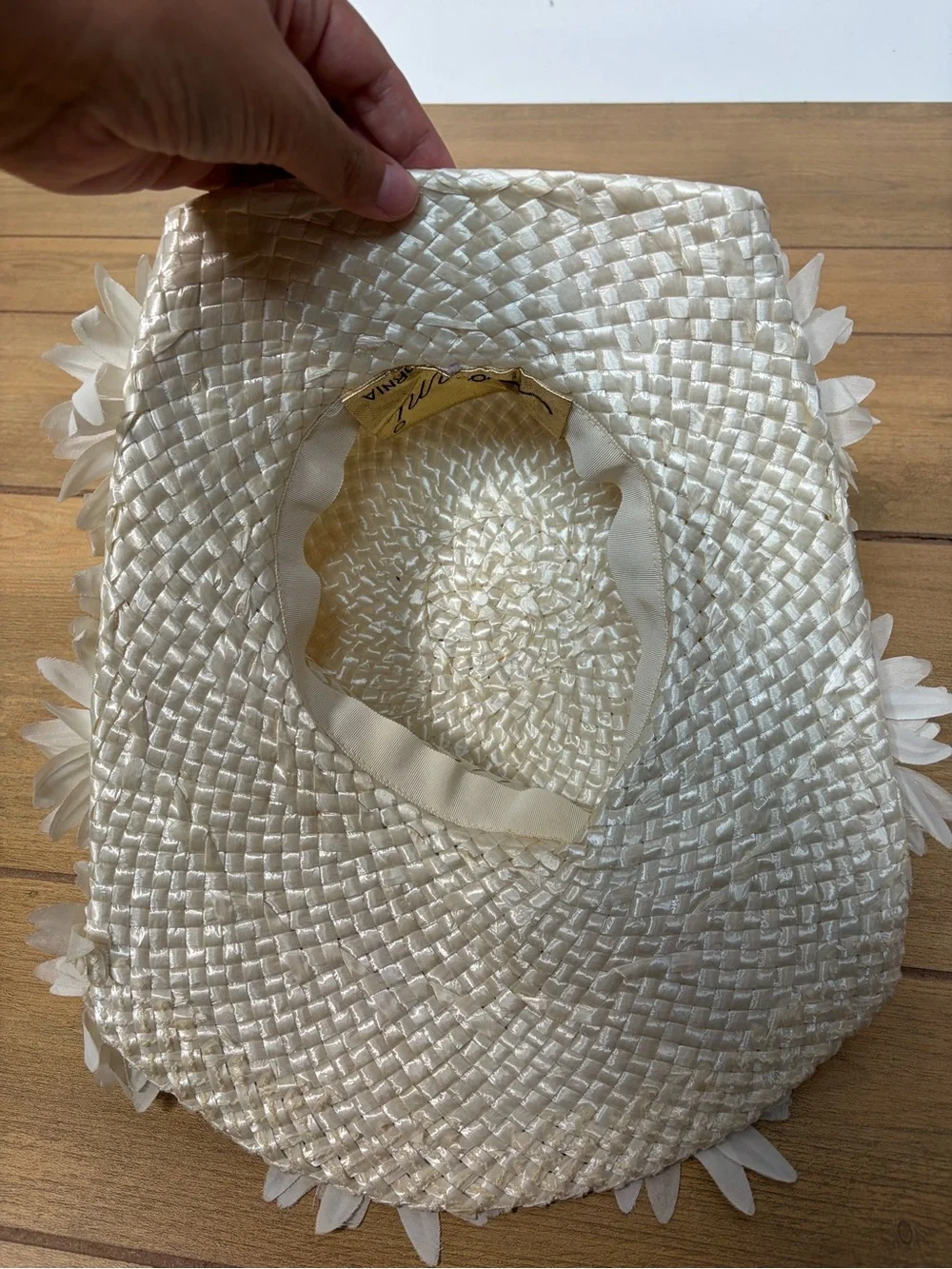Vintage Sonni California Daisy Floral Brimmed Hat 60s